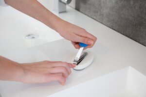 Nagelschaar op zuignappen